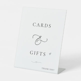 Expositor En L Cards & Gifts Wedding Tabletop Sign | Minimalist