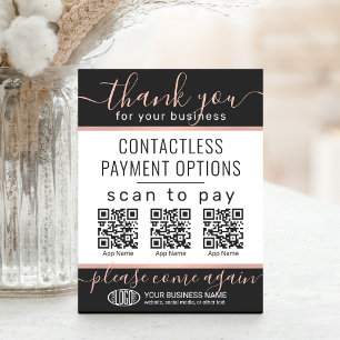 Expositor En L Cargar códigos QR y logotipo 3 aplicaciones de pag