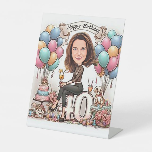 Expositor En L "Caricatura Personalizado - Envíe su foto y yo le  (Anverso)