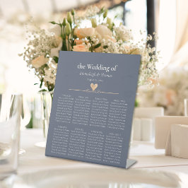 Expositor En L Carta de los invitados azul de la marina Minimalis