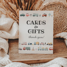 Cartas de cumpleaños y señas de regalo de transpor