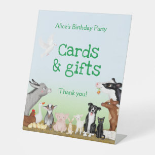 Expositor En L Cartas de la fiesta de cumpleaños de los animales