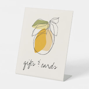 Expositor En L Cartas de regalo de limón de cítricos Ducha de nov