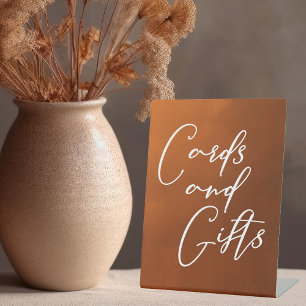 Expositor En L Cartas y regalos de boda otoñales del Naranja quem