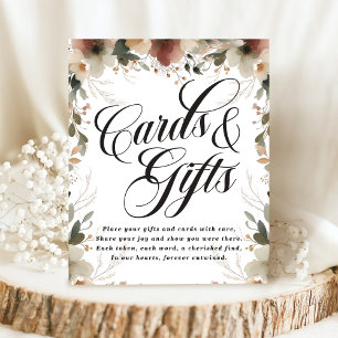 Expositor En L Cartas y regalos rústicos de bodas florales en Cot