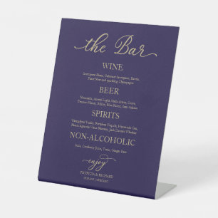 Expositor En L Cartel de barra de bebidas elegante azul marino do