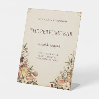 Expositor En L Cartel de barra de perfume vintage para boda