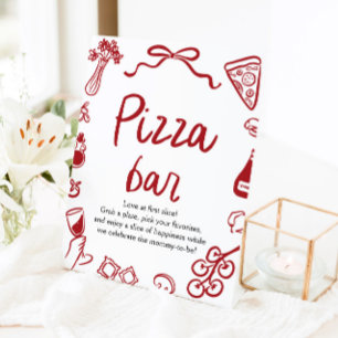Expositor En L Cartel de barra de pizza 'That's amore' dibujado a