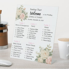 Expositor En L Cartel de bienvenida de boda minimalista de eucali