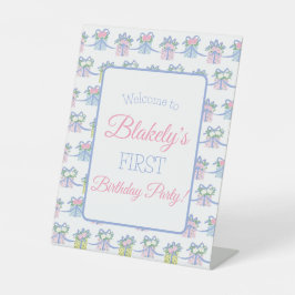 Expositor En L Cartel de bienvenida de la fiesta de cumpleaños -