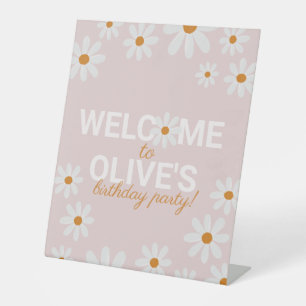 Expositor En L Cartel de bienvenida de la fiesta de cumpleaños de