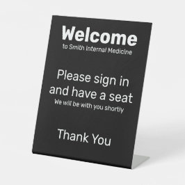 Expositor En L Cartel de Bienvenida Inicie Sesión Tome Asiento Co