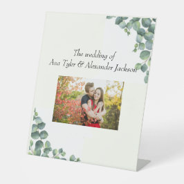 Expositor En L Cartel de boda Pedestal con foto
