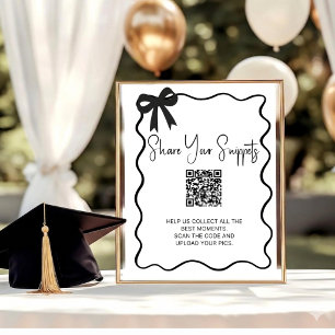 Expositor En L Cartel de Foto QR de Graduación de la Clase de 202