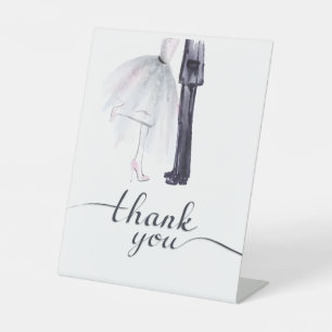 Expositor En L Cartel de la danza Bride & Groom "Gracias"