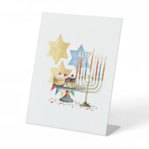 Cartel de la mesa de hashana de Rosh