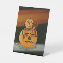 Cartel de la tabulación de la calabaza Mess Hallow
