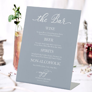 Expositor En L Cartel de Menú de Bar Abierto de Boda Elegante Pol