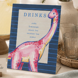 Expositor En L Cartel de menú de bebidas para el primer cumpleaño