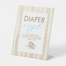 Expositor En L Cartel de mesa para baby shower del niño Sorteo de