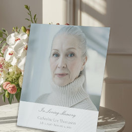 Expositor En L Cartel de pedestal clásico para funeral en memoria