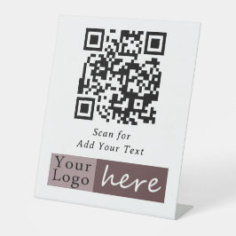 Expositor En L Cartel de pedestal de escaneo de código QR de nego