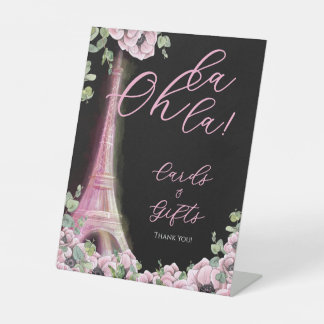 Expositor En L Cartel de pedestal para despedida de soltera Paris