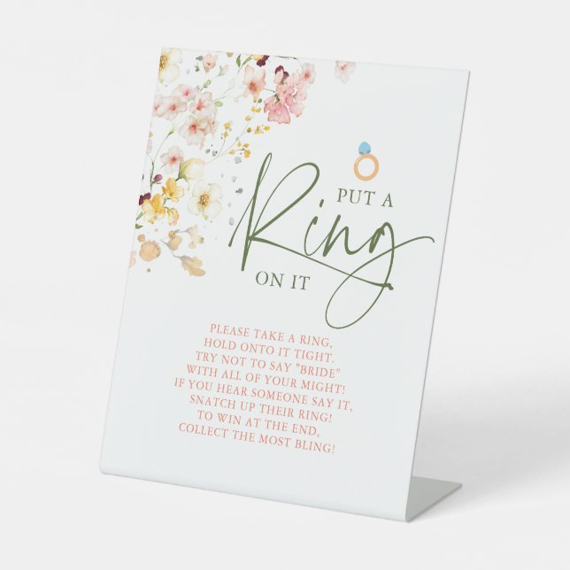 Expositor En L Cartel de pradera de verano con flores silvestres: (Anverso)