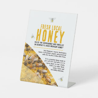 Expositor En L Cartel de promoción de negocios de miel y abejas