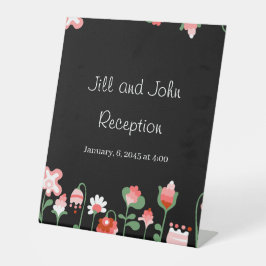 Expositor En L Cartel de Recepción de Boda Flores Silvestres Flor