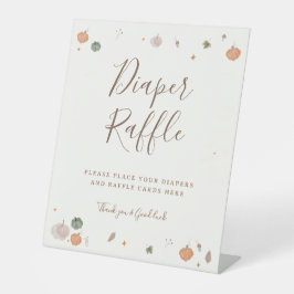 Expositor En L Cartel de rifa de pañales para Baby Shower de Cala