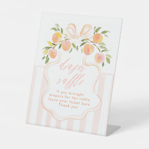 Expositor En L Cartel de Rifas de Pañales para Baby Shower con Ra