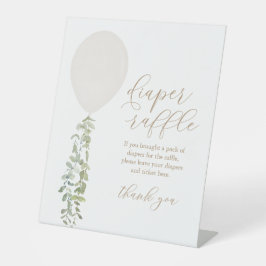 Expositor En L Cartel de Rifra de Pañales Globo Blanco Baby Showe