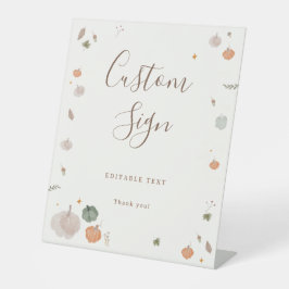Expositor En L Cartel Personalizado de Baby Shower de Una Calabac