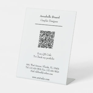 Expositor En L Cartera profesional Código QR moderno personalizad