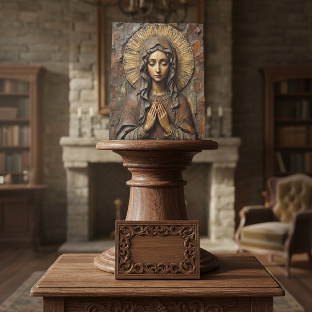 Expositor En L Carved Devotion  Wooden Mary (Subido por el creador)
