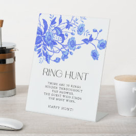 Expositor En L Caza de anillo de ducha con flores de toile en Fra