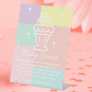 Expositor En L Caza de anillos de helados retro juego de caza pea