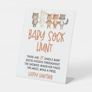 Expositor En L Caza de ganado animal Rótulo de juego Baby Shower