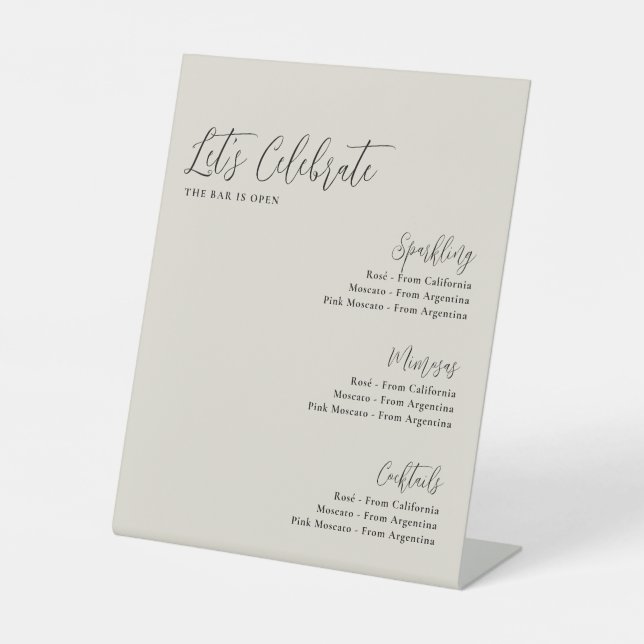 Expositor En L Celebremos el bar de ducha marfileña (Anverso)