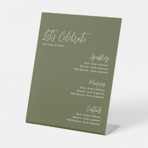 Expositor En L Celebremos el Green Sage Bridal Shower Bar