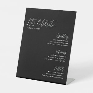 Expositor En L Celebremos el Moody Black Bridal Shower Bar