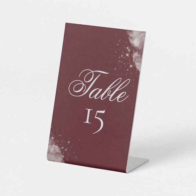 Expositor En L Celestial Burgundy Starlight Table  (Anverso)