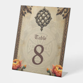 Expositor En L Celtic art and floral splendor in warm tones. 