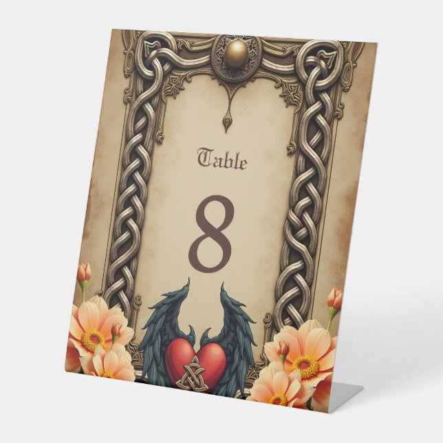 Expositor En L Celtic elegance with a heart and wings.  (Anverso)