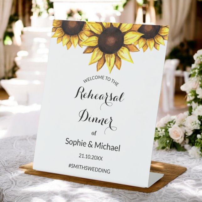 Expositor En L Cena de Sunflower Bienvenida Rótulo Pedestal (Subido por el creador)