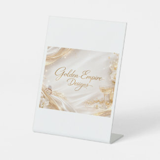 Expositor En L Centro de mesa ,con diseño Dorado