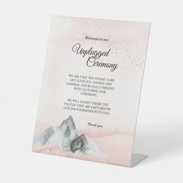 Expositor En L Ceremonia desenchufada de Boda de la Montaña Rosa  (Anverso)