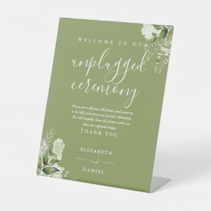 Expositor En L Ceremonia desenchufada de vegetación floral verde 