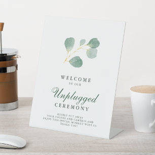 Expositor En L Ceremonia Unplugged de Eucalyptus Greenery Boda